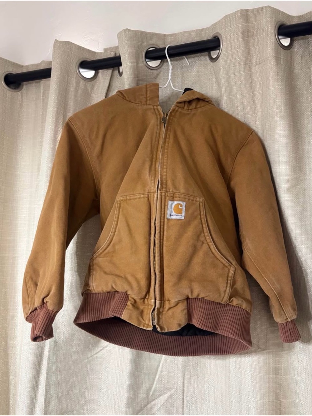 Carhartt Kids Brown Hooded Insulated Puffer Jacket